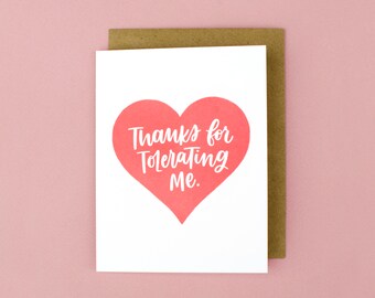 tolerating me etsy