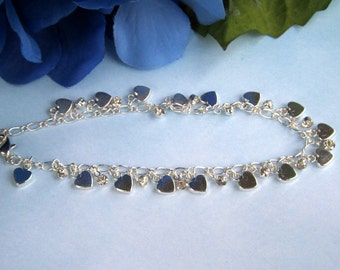 Silver Hearts Bracelet