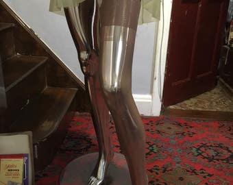 Original Vintage 1950s Mid Tan Seamed Stockings