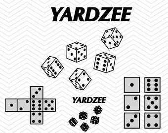 Yardzee with Dices frames and score sheet cards DXF SVG PNG eps vinyl for Cricut Design, Silhouette studio, Sure Cuts A Lot, Makes the Cut