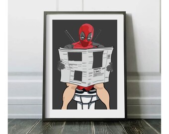 Funny bathroom art | Etsy