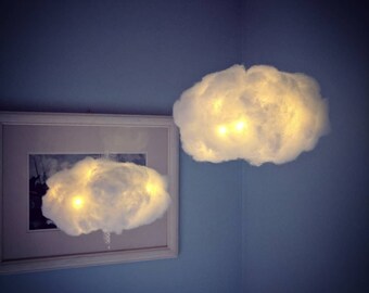 Set of two,clouds, cloud light, nursery light, night light, kids room, night time