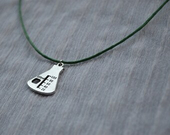 Biolojewelry - Beaker Flask Science necklace
