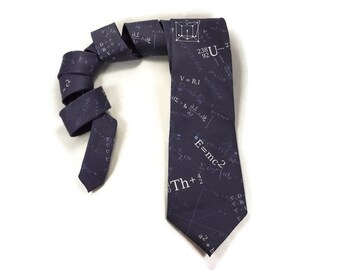 E=MC2 Tie, Physics tie, Math tie, Einstein Equation, Science tie, teacher tie, math accessory, math formula, math equation, necktie