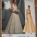 2005 vogue pattern 2883 Wedding bridal gown evening dress sz 12-14-16 uncut halter neck, lace overdress