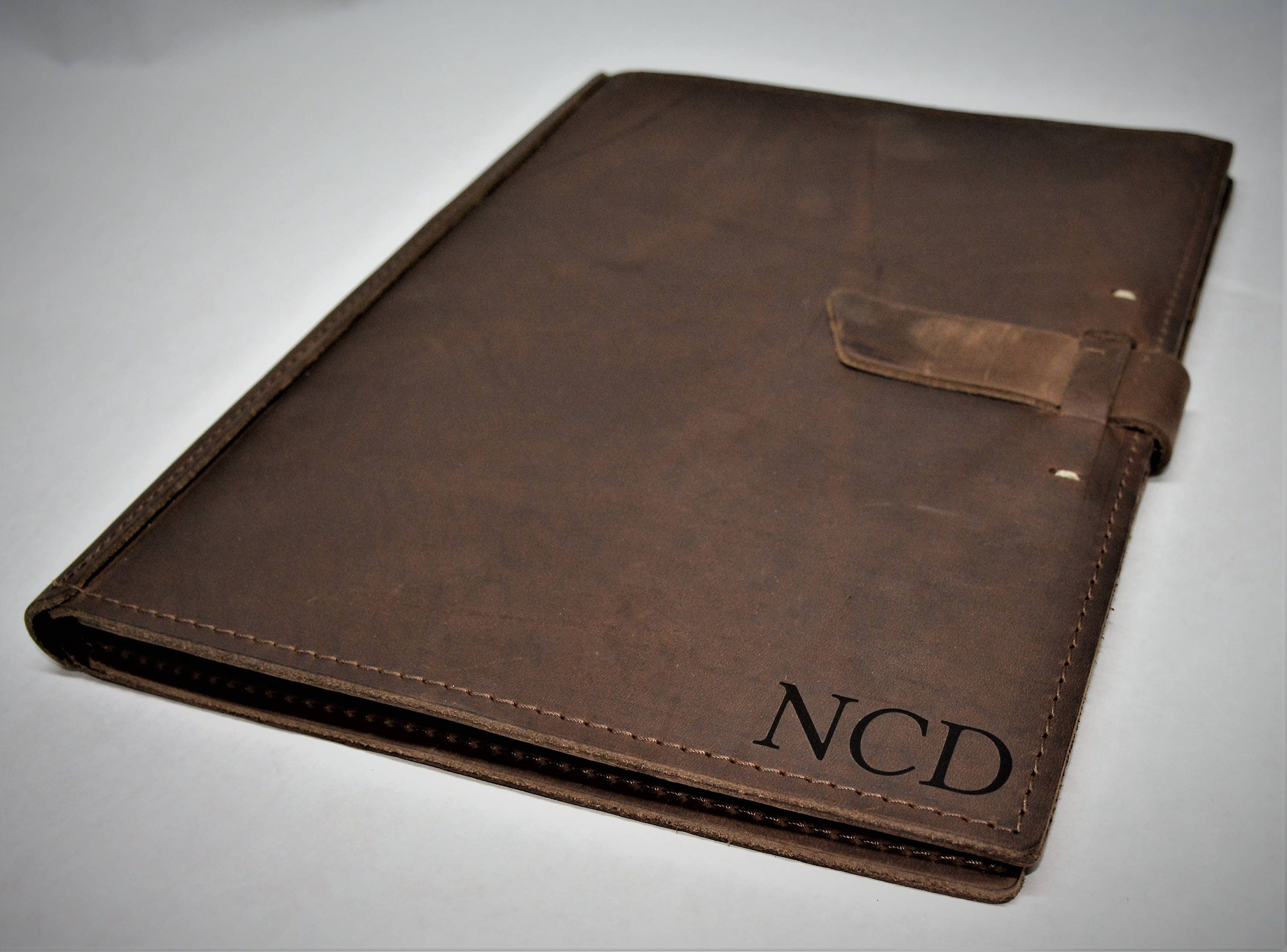 Engraved Large Leather Pad Portfolio Custom Engraved