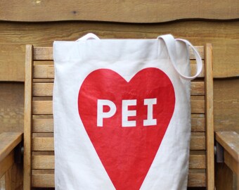 PEI Heart Oversized Tote Bag