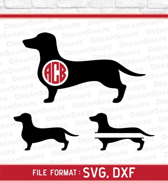 Download Dachshund Dog SVG Files Dog Monogram SVG Puppy Svg File Dog