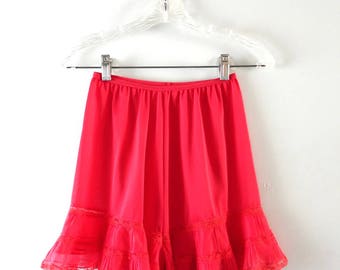 Vintage Panties | 1950s Charmode Red Tricot Nylon Panties M