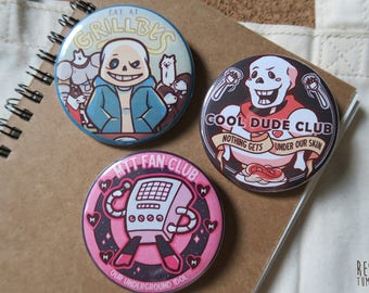 undertale papyrus sans mettaton buttons