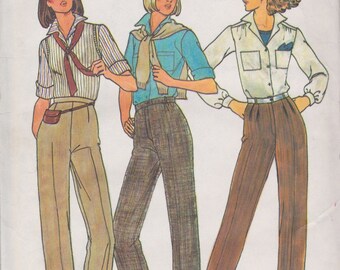 Butterick 6316 Misses' Pants Size 16 Vintage UNCUT Pattern Straight Legged Pants Rare and OOP