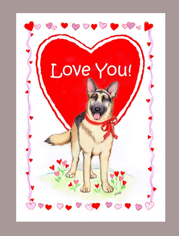 german shepherd valentine stuffed animal