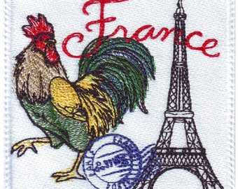 France Stamp Embroidered Patch