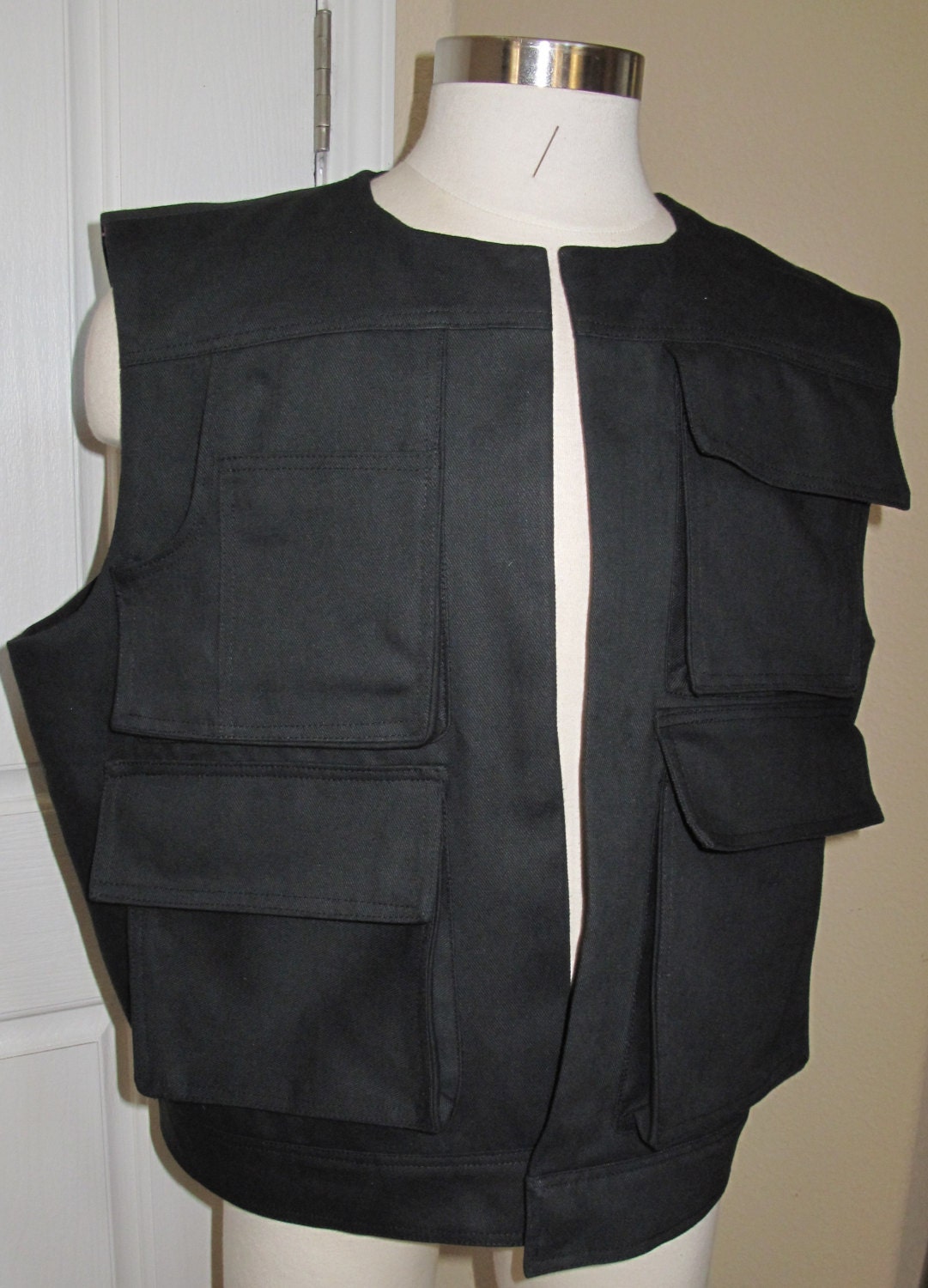 Han Solo ANH version Black novelty cotton vest in 9 sizes