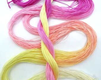 Size 30 "Peace" hand dyed thread 6 cord cordonnet tatting crochet cotton
