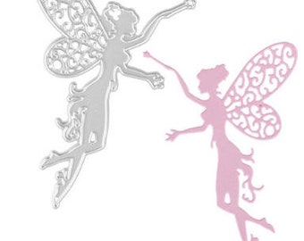 2.5 x 3.25 Inch Side Facing Fairy with Magic Wand Die