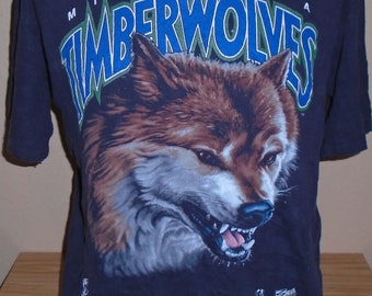 Vintage 1990s Minnesota Timberwolves NBA basketball t shirt Large