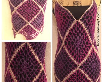 Handmade Crochet Fishnet Cover Up