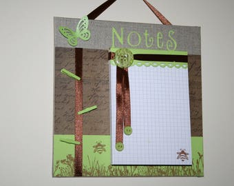 Notepad on coated canvas