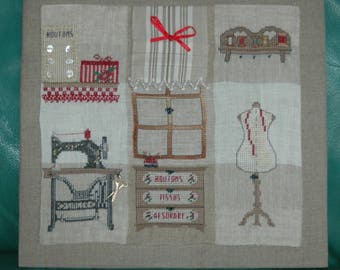 embroidery on linen "couture"
