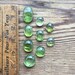 Natural peridot mix shapes and sizes cabochon parcel 9 pieces 23.90ct