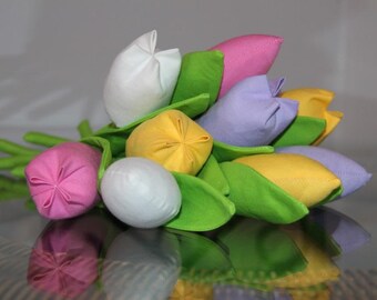 Fabric tulips - price per one. Plus FREE gift-surprise!