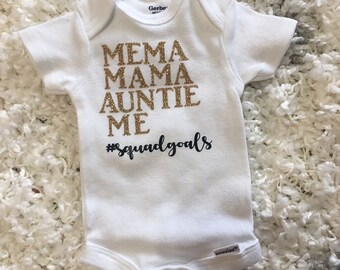 Squad Goals Baby Onesie Bodysuit --short sleeve