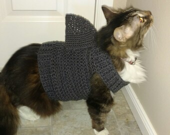 Cat Shark Sweater, Cat Shark Outfit, Cat Costume, Cat Sweater, Pet Costume, Sweater for Cat, Clothes for Cat, Halloween Costume, Cat Dress