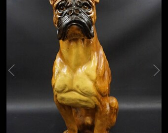 boxer dog pirate halloween statue