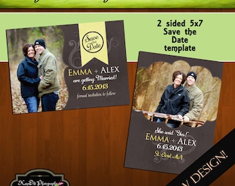 INSTANT Download Save the Date Template/PSD file Crazy Little Thing called Love 5x7