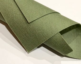 1mm Green Moss Merino Wool Felt A4 Sheet - No. 63