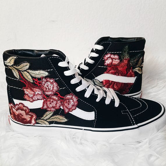 vans bordado rosas vans bordado rosas
