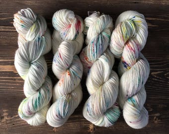 Teal hand dyed yarn, sock yarn, superwash merino, sport yarn, teal yarn, aqua yarn