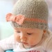 Knit Bow Baby Hat KNITTING PATTERN / Newborn baby bow hat / Beanie with bow / Baby Hat Pattern Knit / Easy Beanie Pattern / Hospital Hat