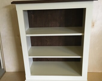 White Custom Bookshelf, Wooden White Bookshelf, Contemporary BookShelf