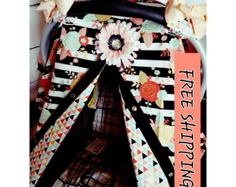 Carseat Canopy Carseat Cover Flower Diamond car seat cover