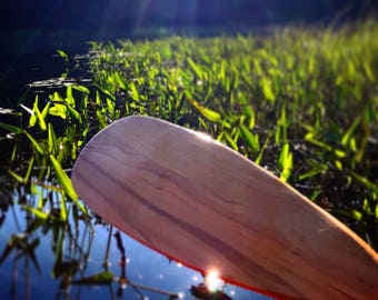 Wooden Beavertail Canoe Paddle - Handmade
