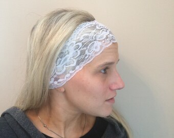wide lace headband