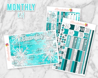 DECEMBER Planner Kit ECLP Printable Stickers Monthly Planner