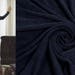 NAVY BLUE Italian Wool Fabric by the Yard Knitted Angora Tricot Viscose Jersey Sweater Knit Mediumweight Soft Natural Luxury Textile DIY