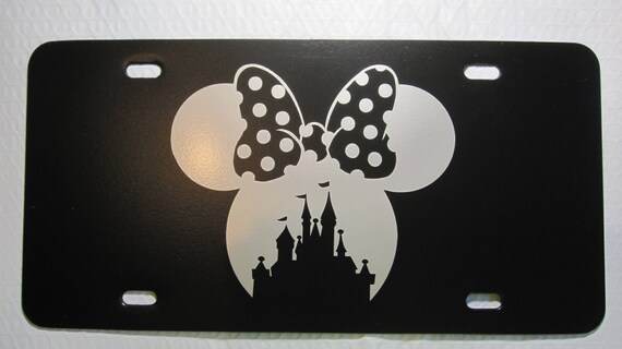 Minnie Mouse Castle License Plate Choose the Plate and Image