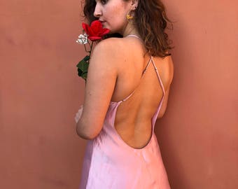 Vintage Pink Victoria's Secret Slip Dress Size XS, Pink Slip Dress