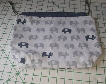 Medium reversible drawstring project bag