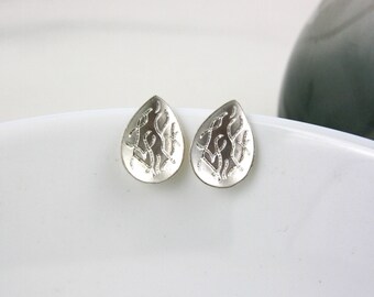 Drops - silver-plated earrings C23