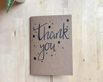 Thank You Hand-Lettered Greeting Card