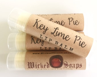 Key Lime Pie Lip Balm - Natural Lip Balm, Cocoa Butter Lip Balm, Beeswax Lip Balm