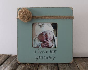 Grammy Picture Frame, I Love My Grammy Photo Frame, Grandma Frame, Turquoise Picture Frame, Mother's Day Gift