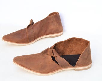 Womens shoes, leather shoes, boho shoes, flats, loafers, handmade shoes, asymmetrical shoes, booties ~ Rilee
