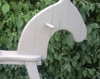 482) antique rocking horse