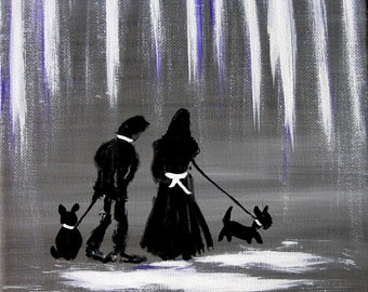 Original Art 'The Tryst' Acrylic on Canvas 8" X 10"
